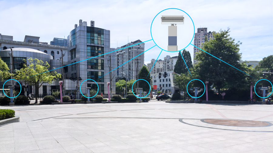 上海閔行區(qū)藝術(shù)館廣場的智慧廣場舞系統(tǒng)