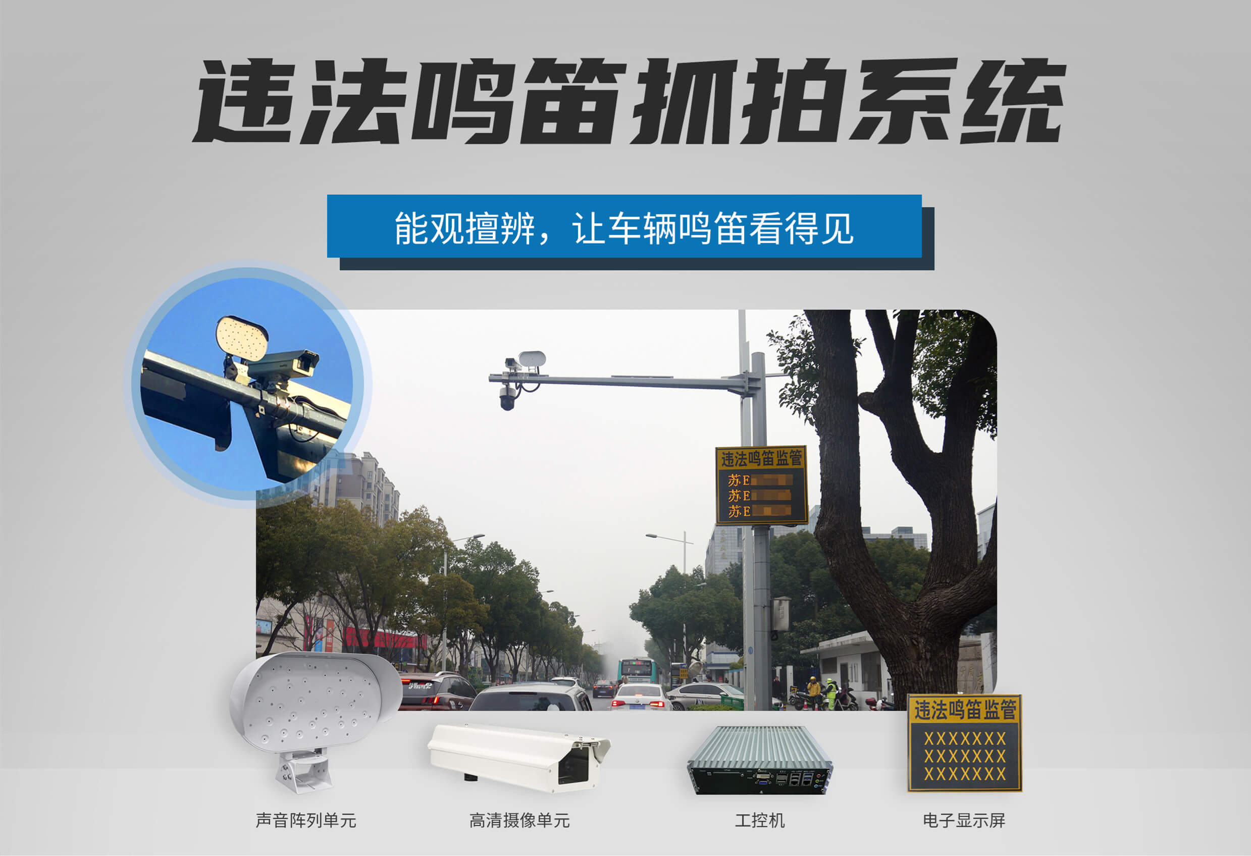 清聽聲學(xué)機(jī)動(dòng)車違法鳴笛抓拍系統(tǒng)可有效減少汽車噪聲污染 可不能再亂鳴笛啦